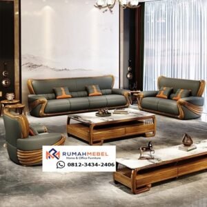 Set Sofa Tamu Minimalis Kayu Jati