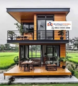 Rumah Panggung Minimalis Skandinavia Dua Lantai