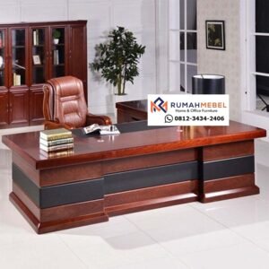 Set Meja Direktur model L Shape Mewah Harga Murah