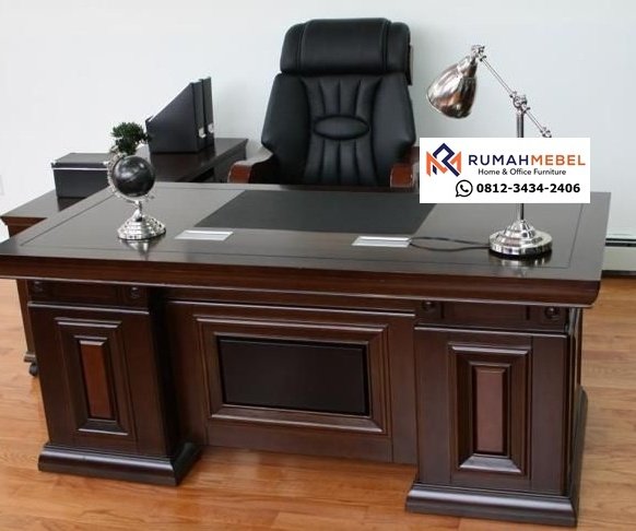 Meja Kantor Derektur Kayu Jati Terbaru