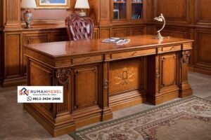 Jual Meja Kantor Kayu Jati Luxrious Modern Jepara