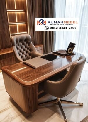 Meja Kantor Derektur Minimalis Jati Jepara