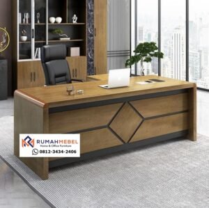 Meja Kantor Vintage Kayu Jati Modern