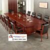 Set Meja Rapat Jati Klasik Desain Modern