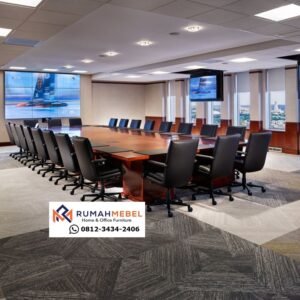 Meja Rapat Terbaru Kayu Jati Solid Modern
