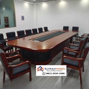 Rectangulator Meeting Desk Modern Kayu Jati