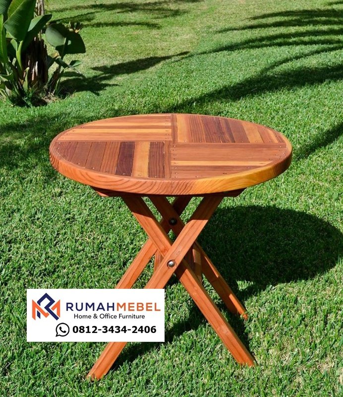 Meja Cafe Kayu Jati Klasik