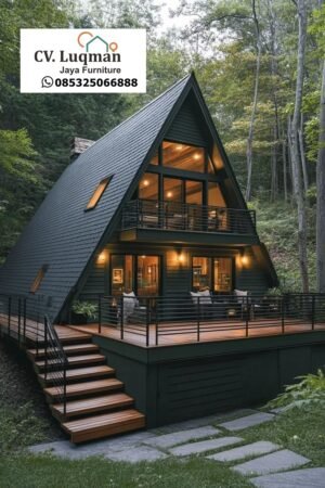 Rumah A-Frame Modern Kayu Style Hitam, Pilihan Tepat untuk Hunian Bergaya Scandinavian