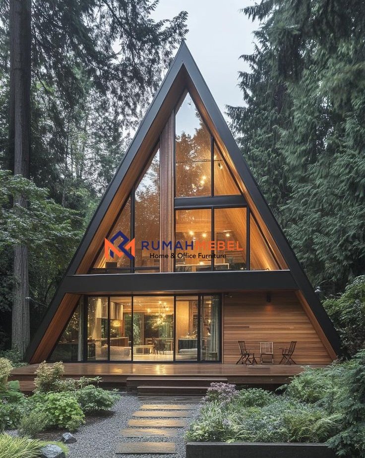 Rumah A-Frame Panorama: Desain Dua Lantai yang Mewah dan Instagramable