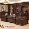 Meja Kantor Kayu Jati Plus Kursi