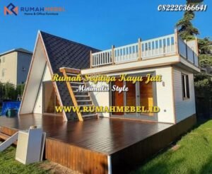 Rumah Segitiga Kayu Jati Roof Top