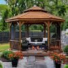 Gazebo Kayu Octagon Premium – Paviliun Taman Elegan