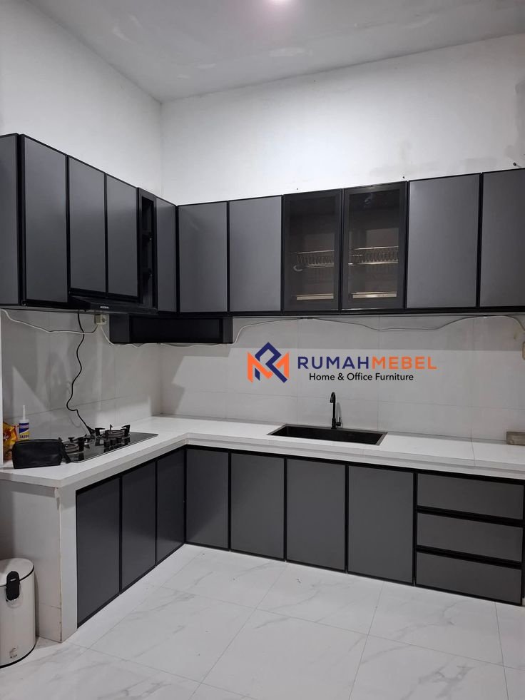 Kitchen Set Custom Minimalis Modern | Desain L-Shape Elegan