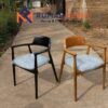 Kursi Cafe Kayu Solid Modern Scandia Sandaran Tangan Minimalis