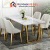 Set Meja Makan Mewah Marmer Modern 6 Kursi - Set Ruang Makan Premium