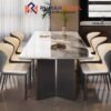 Set Meja Makan Marmer Mewah Minimalis 6 Kursi – Desain Modern Elegan