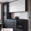 Kitchen Set Minimalis Modern Two-Tone - Kombinasi Hitam Doff dan Putih Glossy