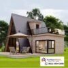 Desain Rumah Modular Prefab Modern Kombinasi A-Frame & Box - Ideal untuk Villa atau Resort