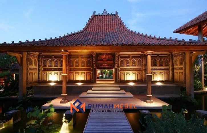 Rumah Adat Joglo Jawa Limasan Kayu Jati Ukiran Gebyok Mewah