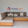 Sofa Sudut Minimalis Kayu Jati – Desain Modern Elegan