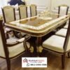 Set Meja Makan Klasik Ukiran Gold Mewah 8 Seater | Furniture Ruang Makan Elite