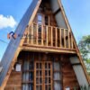 Rumah A-Frame Kayu Estetik untuk Villa & Cottage