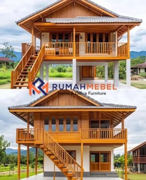 Villa Kayu Panggung Eksklusif "Tropical Breeze" 2 Lantai