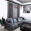 Set Sofa Sudut (Sectional) Minimalis Modern L-Shape Kain Fabric Abu-abu