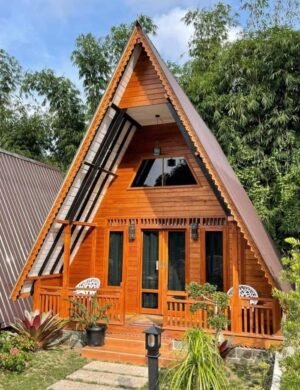 Rumah Kayu Segitiga Terbuat Dari Kayu Jati Pilihan Terbaik