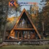 Rumah Kayu A-Frame Kekinian – Hunian Estetik untuk Resort & Penginapan
