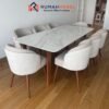 Set Meja Makan Marmer Modern 8 Kursi – Desain Mewah dan Nyaman
