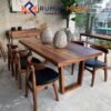 Meja Makan Kayu Solid Modern Minimalis Set Kursi Scandinavian