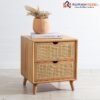 Jual Nakas Rotan 2 Laci - Model Scandinavian Minimalis & Multifungsi