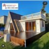 Rumah Modular Modern Konsep A-Frame Minimalis 2 Lantai - Dilengkapi Rooftop Atas 