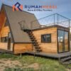 Rumah Segitiga & Modular Hybrid: Desain Kayu Modern dengan Rooftop Deck