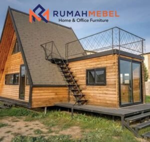 Rumah Segitiga & Modular Hybrid: Desain Kayu Modern dengan Rooftop Deck