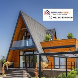 Rumah Kayu A-Frame Minimalis – Perpaduan Arsitektur Modern & Keindahan Alami