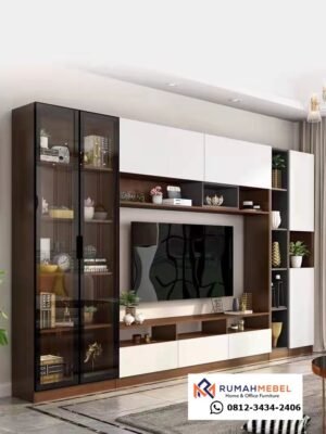 Lemari Pajangan TV Kabinet Minimalis Modern - Desain Custom Elegan dan Multifungsi