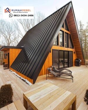 Kabin A-Frame dengan Atap Standing Seam Metal - Solusi Terbaik untuk Resort & Glamping