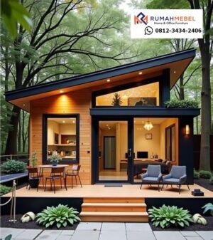 Kabin hutan modern: Desain kontenporer menyatu dengan alam