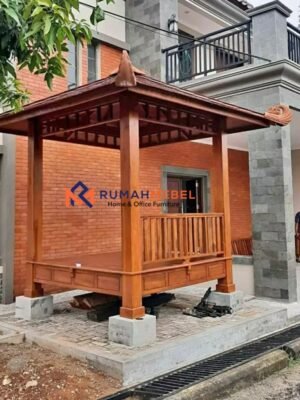 Gazebo Kayu Minimalis Modern | Desain Jawa Klasik Untuk Taman & Teras