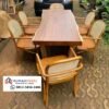 Set Meja Makan Trembesi Solid 8 Kursi Rotan: Tampil Elegan dan Mewah