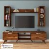 Bufet TV Kayu Jati Minimalis Modern – Rak Dinding Multifungsi Elegan dari Rumah Mebel