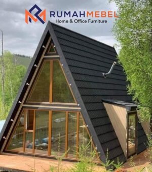 Rumah Segitiga Full Kaca: Desain Prefab Modern & Minimalis