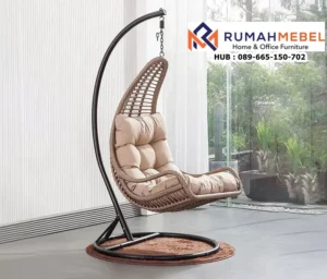 Ayunan Gantung Minimalis Rotan Sintetis