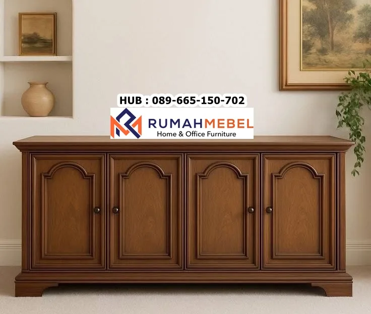 Buffet Minimalis Kayu Jati Klasik Surakarta