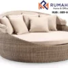 Daybed Rotan Bulat Kursi Santai