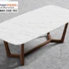Jual Meja Marmer Rangka Kayu Jati Klasik Modern