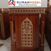 Jual Mimbar Khutbah Madiun Jati Ukir Klasik Indah
