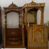 Jual Mimbar masjid Kayu Jati Ukir kaligrafi Jember